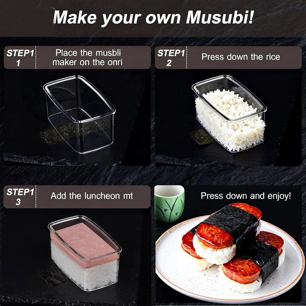 3Pcs Clear Large Onigiri Mold,Triangle Rice Press Molds For Sushi, Musubi & Rice Balls – Non-Stick,Bpa-Free,Hawaiian Musubi Maker, Sushi Mold For Bento Boxes And Lunches