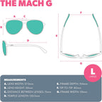 goodr Polarized Aviator Sunglasses, Large Sized (Mach G), UV400 Protection, No Slip, No Bounce Amelia Earhart Ghosted Me
