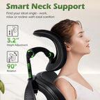 AreShark Office Chair Ergonomic Desk Chairs with Adjustable Lumbar Support& Headrest Hanger, High Back Breathable Mesh Chair with Wheels, Rolling Swivel Comfy Task Computer Chair for Home Work Gaming
