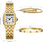 Cheetah Women’S Gold Bangle Watch And Bracelet Set