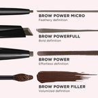 It Cosmetics Brow Power Eyebrow Pencil - Universal Shades, Long-Lasting, Budge-Proof, Easy To Apply, Mimics Real Hair, Nourishing Biotin, Pressure Responsive Application, Built-In Spoolie Brush