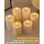 3"X4" Outdoor Waterproof Flameless Candles With Remote Timers Plastic | 2 Pack White Battery Operated Candles, Led Candles, Electric, Fake, Pillar Candles For Patio, Porch, And Lanterns Decor