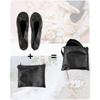 Stylish Foldable Ballet Flats For Women Portable Roll Up Travel Shoes For Wedding Bridesmaid Includes Carrying Pouch
