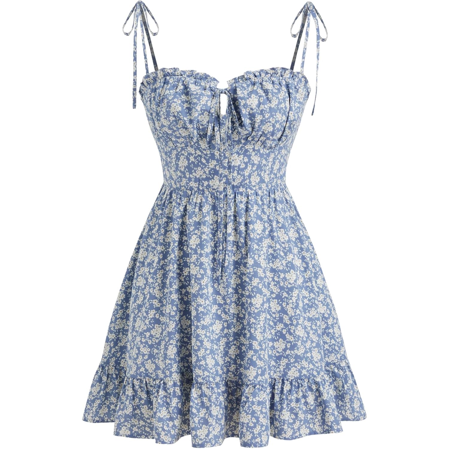 Cider Floral Dress For Women Summer Mini Sundresses Spaghetti Strap Cute Vacation Dresses Boho Casual Outfits