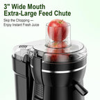 Juicer Machine, 500W Centrifugal Juicer Extractor With 3 Speed & Wide Mouth 3” Feed Chute For Fruit Vegetable, High Yield Juicer Included Cleaning Brush For Easy To Clean
