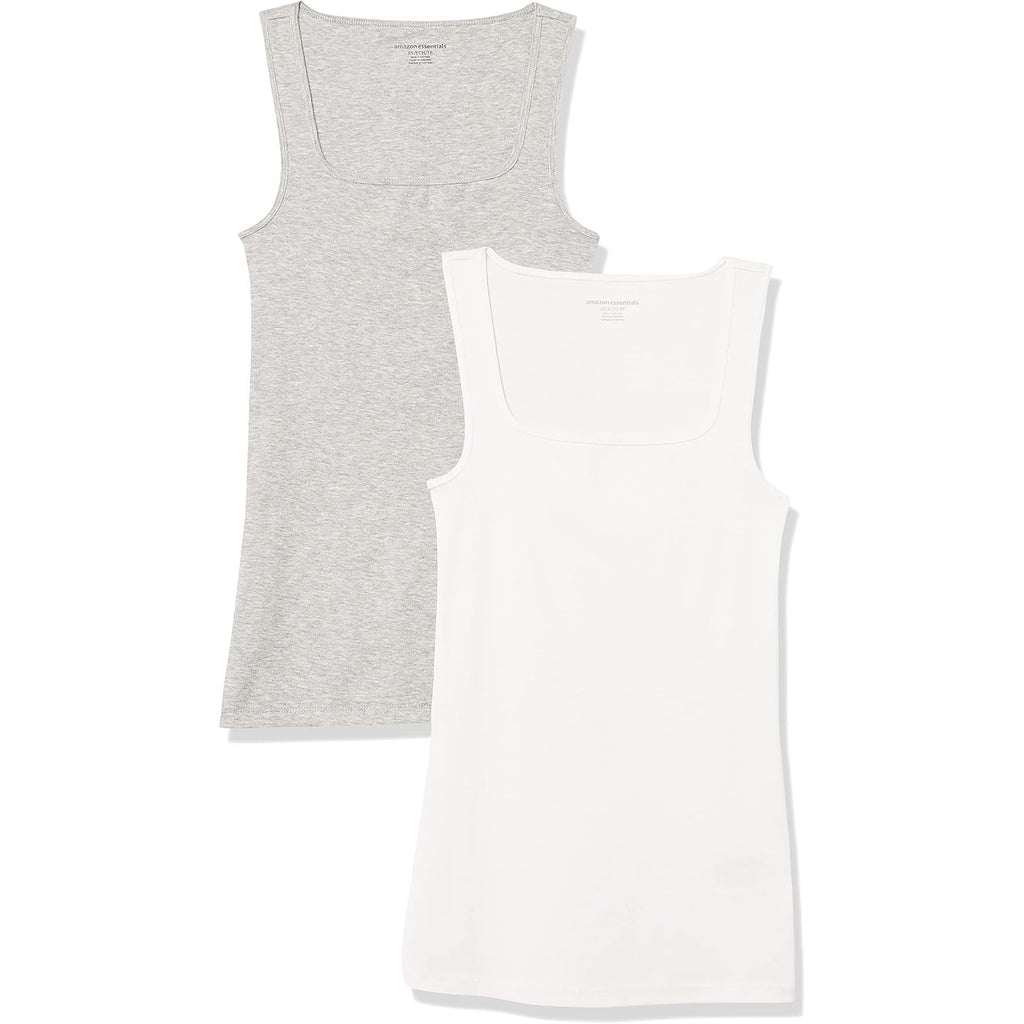 Amazon Essentials Women'S Slim Fit Square Neck Tank Top