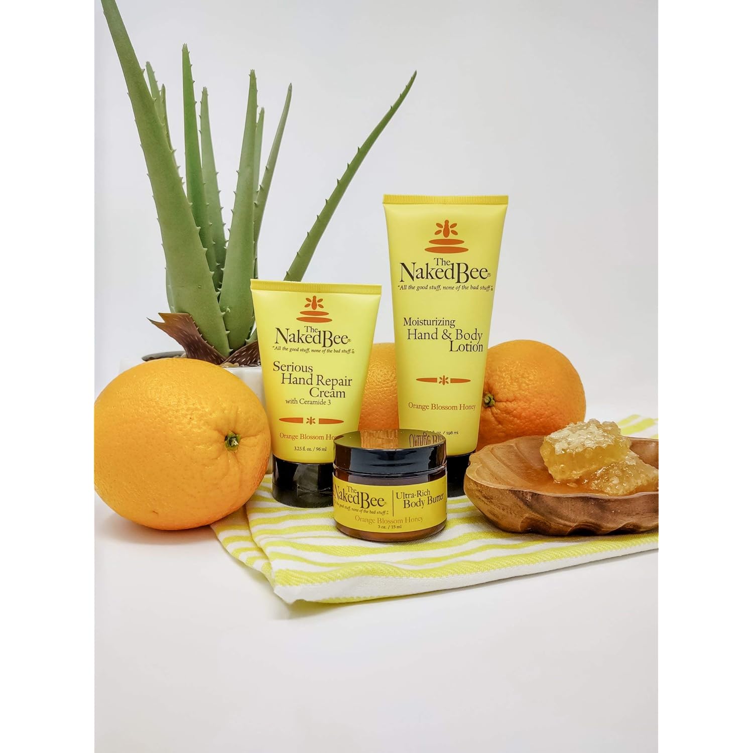 The Naked Bee Orange Blossom Honey Hand Cream (3.25 oz) Intensive Nourishing Cream for Smoother and Softer Hand - Deep Moisture and Repair for Dry Skin