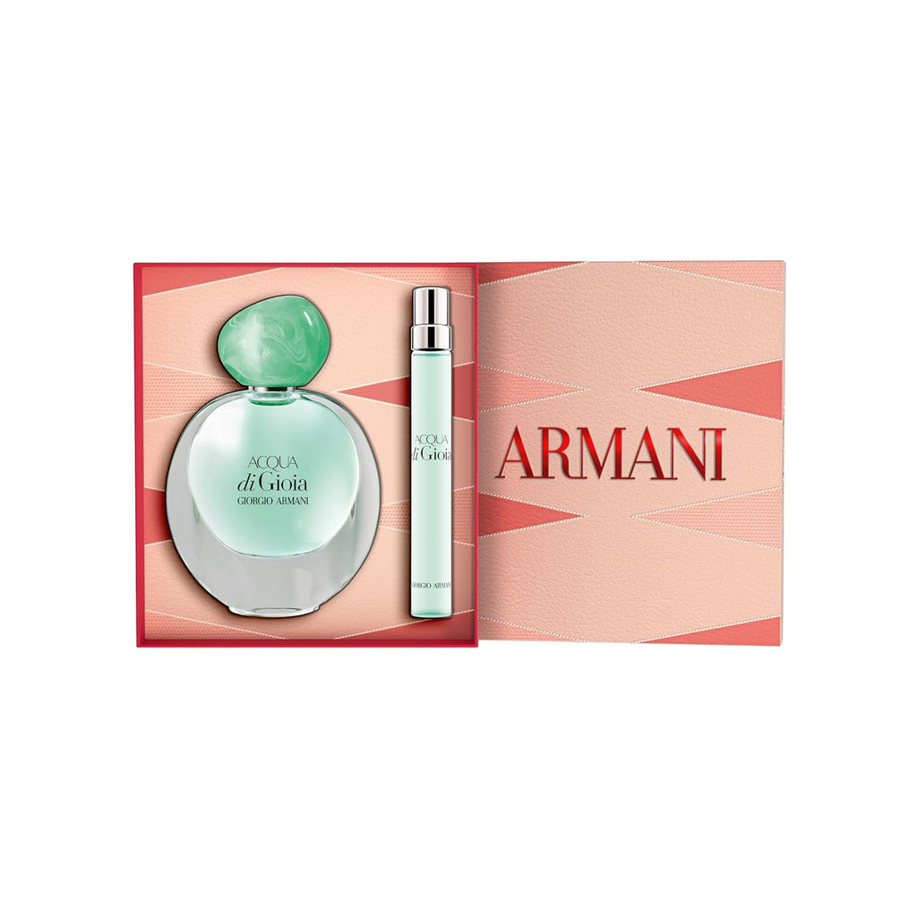 Armani Beauty – Acqua di Gioia Eau de Parfum – Women's Perfume Travel Set ($111 Value) – Full Size (1.0 Fl Oz) & Travel Size (0.3 Fl Oz) Perfumes