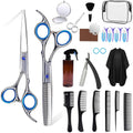 Hair Cutting Scissors Kit,27Pcs Professional Stainless-Steel Sharp Barber Professional Hairdressing Shears Set With 6.5 Inch Cutting Scissors,Thinning Shears For Man Woman Adults Kids Home Salon