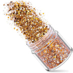 Holographic Nail Art Glitters Gold Silver Nail Sequins 3D Laser Acrylic Nails Powder Dust Flakes Nail Art Supplies for Nails Art Decoration Nail Sparkle Manicure Accessories Glitters Crafts 5 Boxes