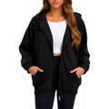 Oyamiki Zip Up Hoodie Women Oversized Sweatshirt Trendy Casual Tops Fashion Fall Outfits Jackets With Pockets