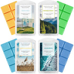 Wax Melts Wax Cubes, Soy Wax Cubes For Wax Warmer, Ocean Breeze, Fresh Linen, Bohemia Forest, Winds In Summer, 4 X 2.5 Oz