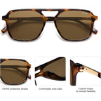 Sojos Retro Aviator Sunglasses For Women Men,Trendy Rectangle Womens Mens Shades Sun Glasses Sj2202