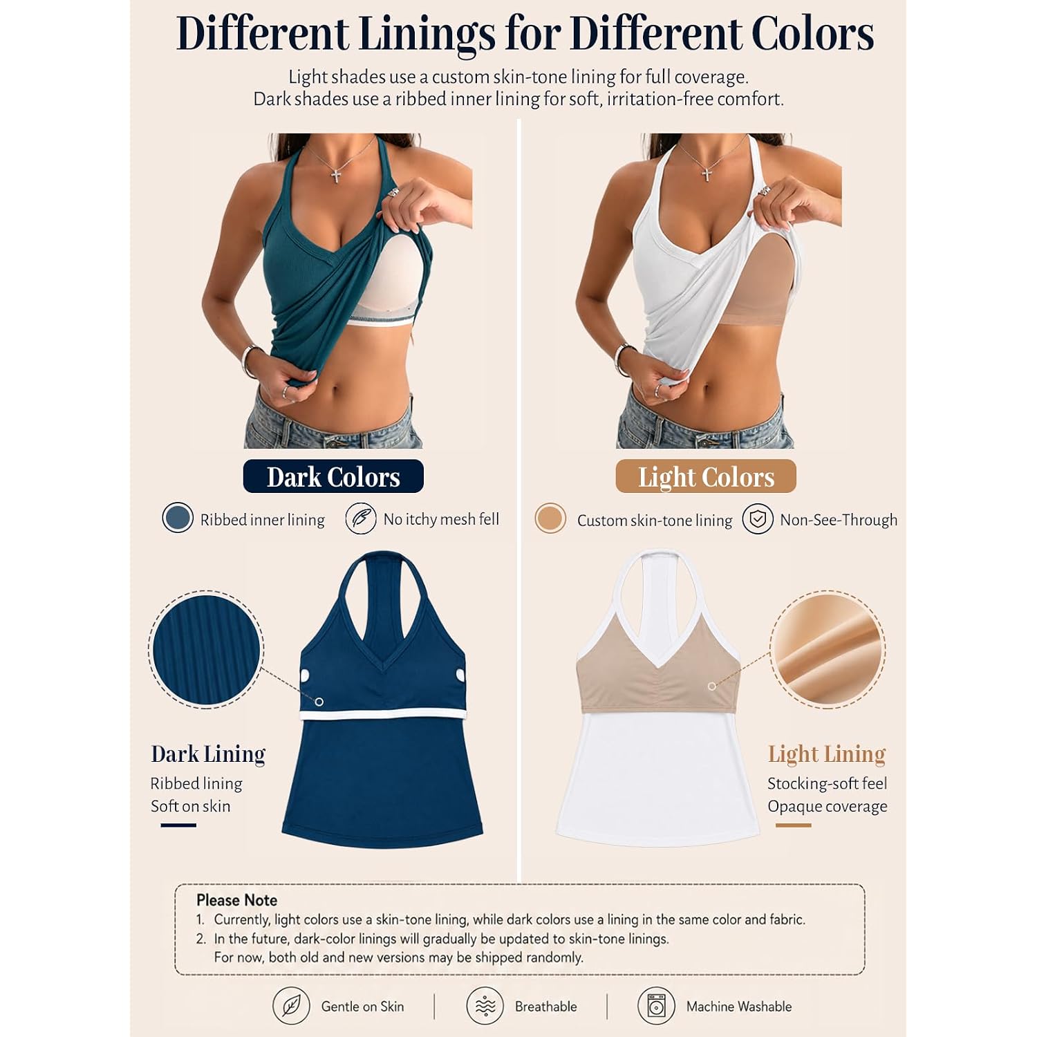 Danysu V Neck Cotton Tank Tops with Built-in Shelf Bra Sleeveless Racerback Fitted Basic Cami Shirts