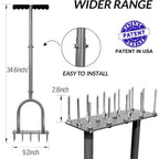 Walensee Manual Lawn Aerator Tool With 15 Iron Spikes, Garden Spike Aerator | Alternative To Aerator Shoes, Patented Grass Aerator Creates Small Holes For Easier Lawn Aeration And Healthier Roots.