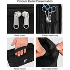 Barber Tool Bag, Hair Clipper Bag Hair Cutting Scissors Storage Bag Shaving Kits Haircut Accessories Organizer Bag Gift For Women (Black)