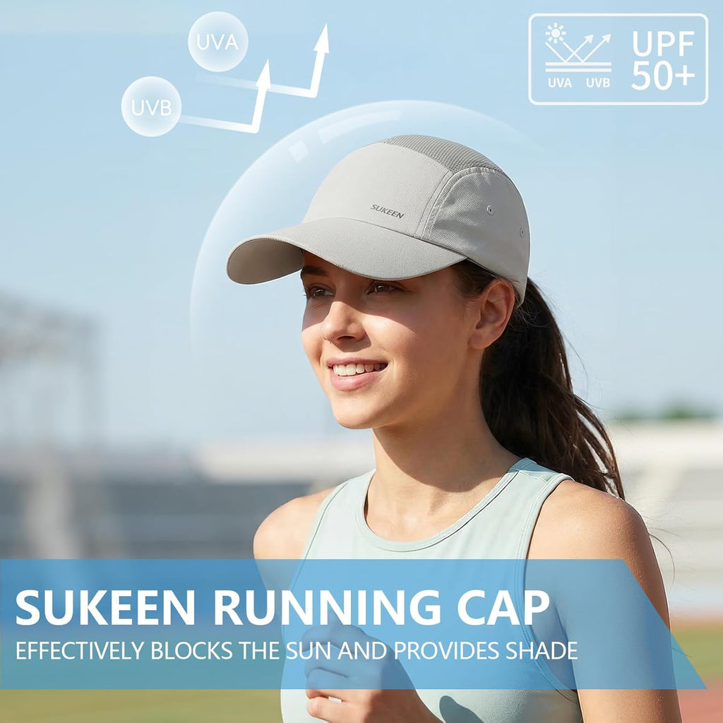 Sukeen Lightweight Baseball Cap for Women Men Running Hat with Breathable Mesh Unstructured Sports Hat for Outdoor Daily