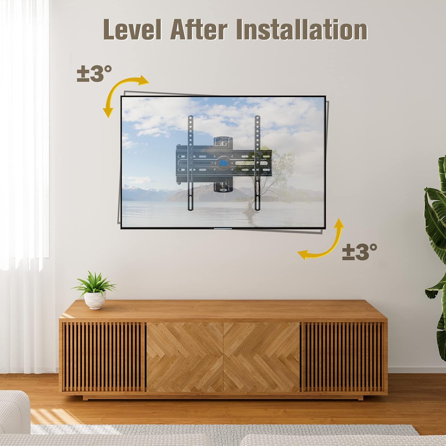 Mounting Dream Tv Wall Mount Swivel And Tilt For Most 26-55 Inch Tv, Tv Mount Perfect Center Design, Full Motion Tv Mount Bracket With Articulation, Up To Vesa 400X400Mm, 60 Lbs, Md2377