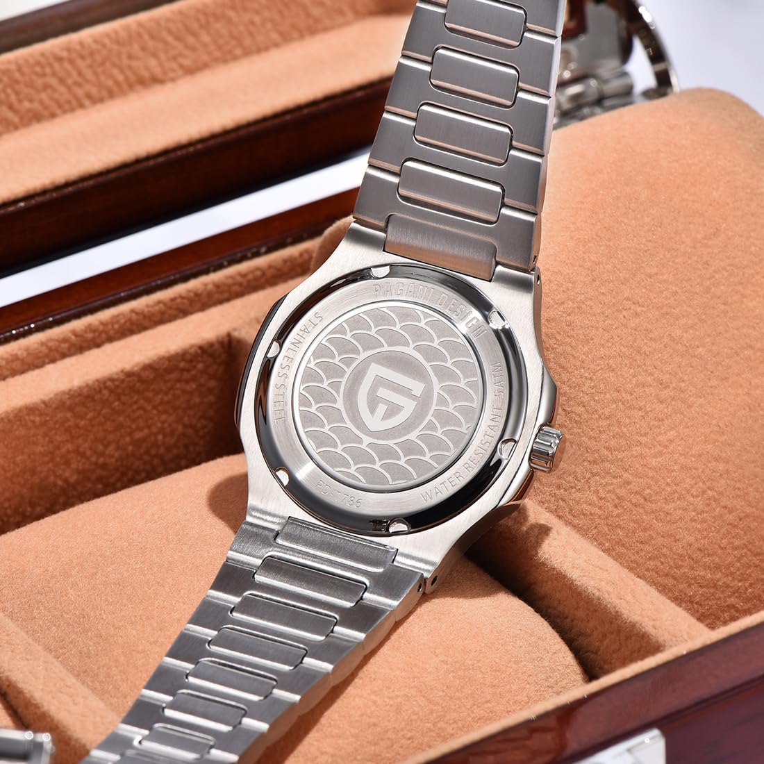 Pagani Design Women'S Watch, Stainless Steel, 50 Meter Water Resistant, Quartz, Luxury Women'S Watch, Multifunction Luminous, Moon Phase, Automatic Date Display, Day Of The Week Reloj Para Mujer
