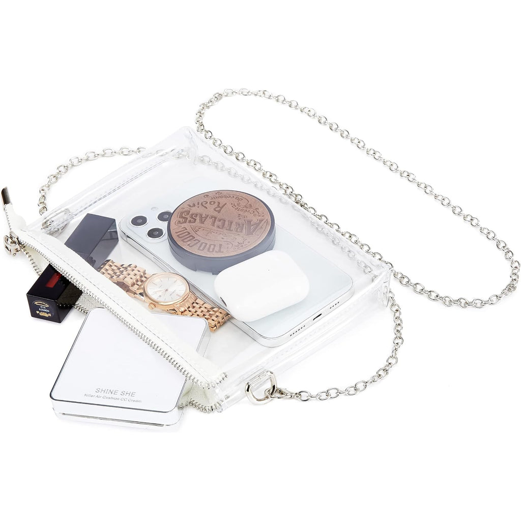 Clear Bag Stadium Approved: Suit For Quick Security Check - Small Transparent Purse For Women