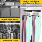 Legging Organizer For Closet, Pants Hangers With Clips Holds 20 Leggings, Jeans, Hats, Shorts, Socks, 360° Rotating Space Saving Hanging Lightweight Garment Hanger Storage 2Pcs