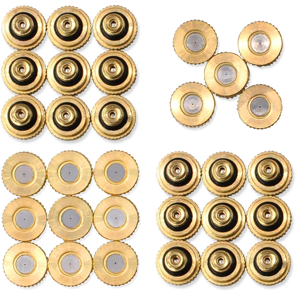 32 Pack- Brass Misting Nozzles For Outdoor Cooling System, 0.012” Orifice (0.3 Mm) 10/24 Unc