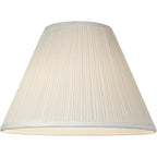 Set Of 2 White Pleated Large Empire Lamp Shade (Pre-Assembled) S 6.5" Top X 15" Bottom X 11" High (Spider) Replacement With Harp And Finial