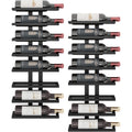 Hoctieon 2-Set 8 Tier Wall Mount Wine Rack (16 Tiers), Wall Racks For Wine Bottles Display And Storage, Hanging Bottle Organizer For Living Room, Dining Room, Wine Cellar, Bar, Black