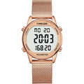 Women'S Step Counter Pedometer Watch With Stainless Steel Bracelet, Stylish Design, No App, No Charging Needed For Step, Calorie, Distance, Alarm, Countdown Timer，Tu-2401