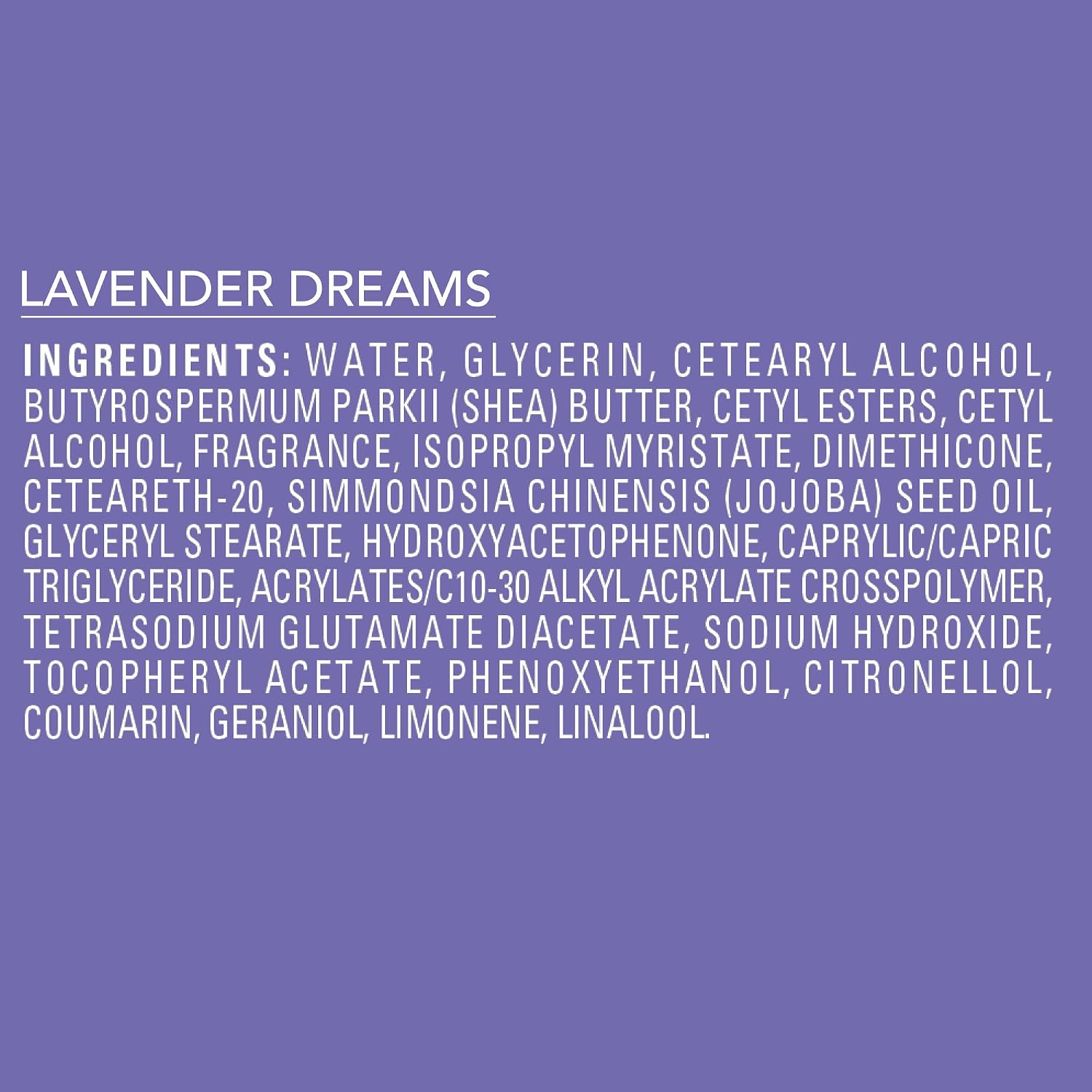 Jergens Shea Fusion Lavender Dreams Body Lotion, Scented Lotion, Moisturizer With Shea Butter And Vitamin E, 14 Fl Oz