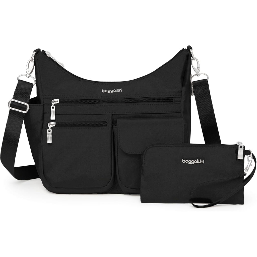 Baggallini Modern Everywhere Crossbody Bag for Women 11x9x4.5 Rfid Hobo Bag