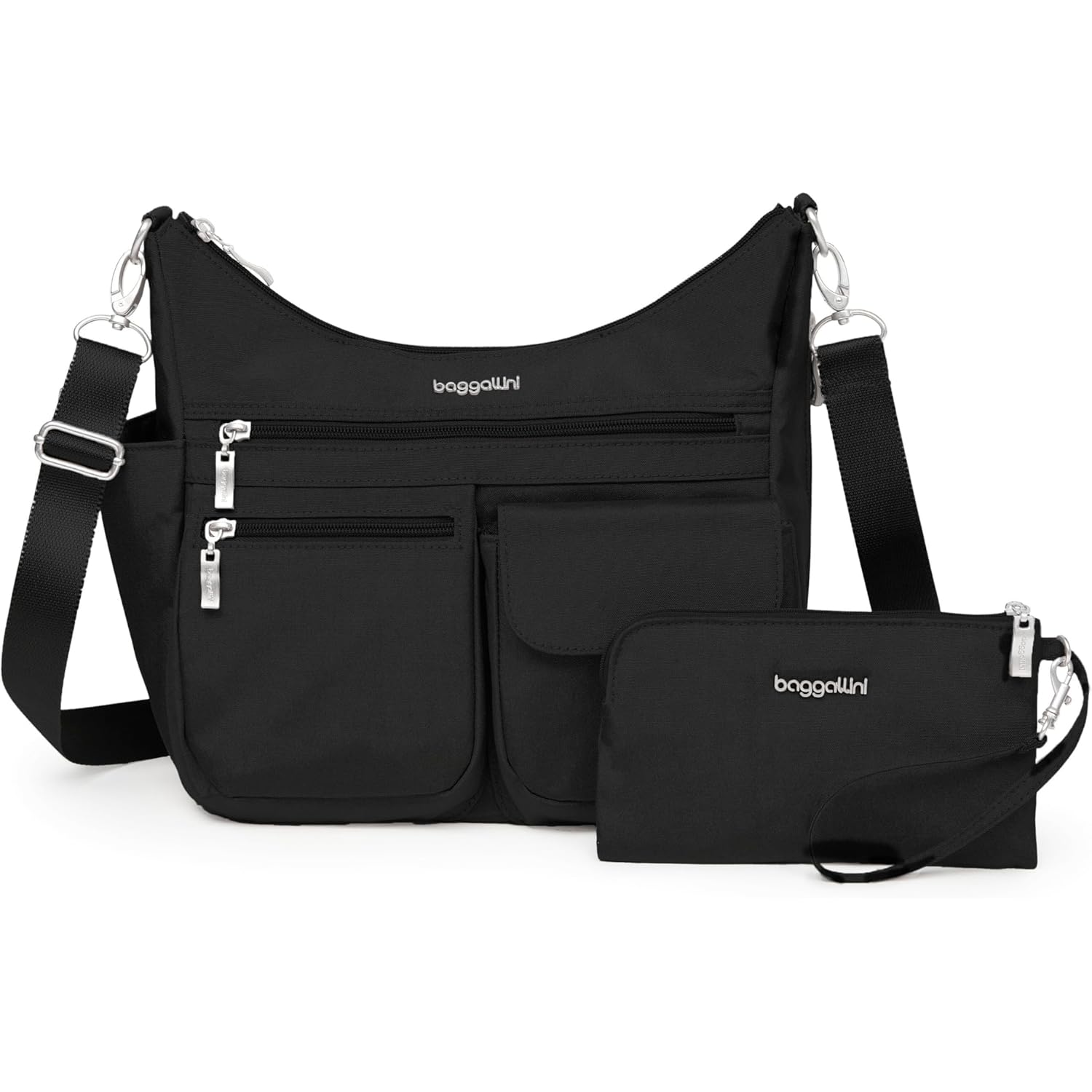 Baggallini Modern Everywhere Crossbody Bag for Women 11x9x4.5 Rfid Hobo Bag