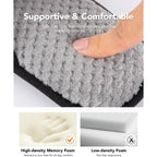 Everfoams Men'S Cotton Knit Slippers Lightweight Memory Foam Indoor Breathable House Shoes With Anti-Skid Sole