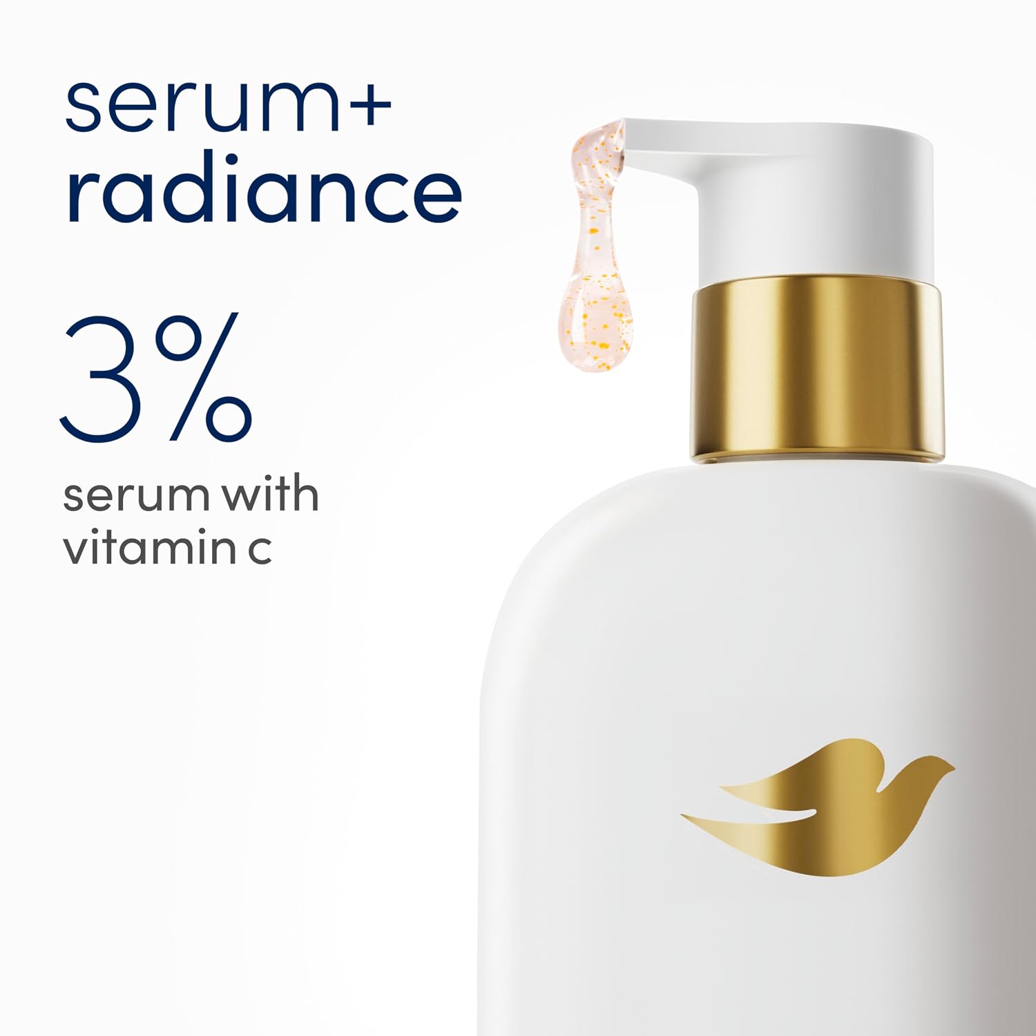 Dove Exfoliating Body Wash Glow Recharge Energizes & Illuminates Skin 3% Brightening Serum With Vitamin C 18.5 Oz