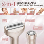 Orchrose Electric Razor for Women 2-in-1: Painless Rechargeable Shaver for Face Legs Underarms and Bikini Area – Travel Lock