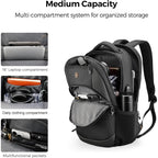 Swissdigital Design Backpack For Men & Women Fit 16 Inch Computer Sd1670-01 | Travel Laptop Backpack, College Bag, Business Backpack, With Usb Charging Port, Rfid Protetion Pocket, Water Bottle, Black