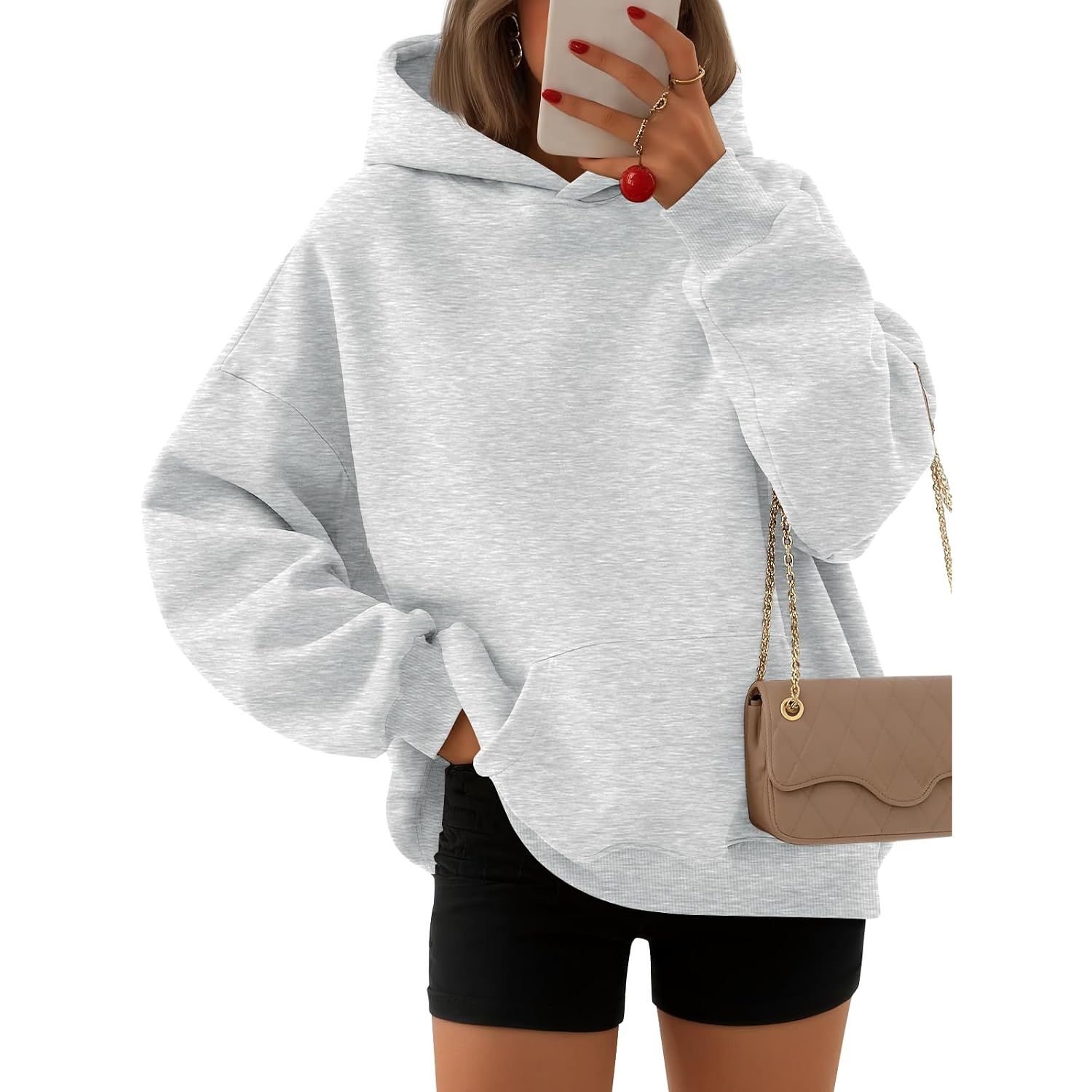 Efan Women'S Oversized Comfort Fleece Hoodies, Cozy Trendy Pullover Sweatshirts With Pockets For Fall & Winter