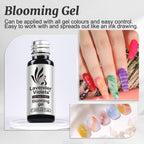 Lavender Violets 6pcs Gel Base and Top Coat Set - Blooming Gel, Glow in the Dark Top Coat, Glossy & Matte Coats, 5 in 1 Builder Base, Non-Acid PH Bond Clear Nail Polish Kit for Manicure C201