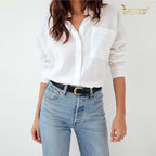 JASGOOD Leather Belt Women Belts for Jean Pants with Gold Buckle Fashion Ladies Waist Belt