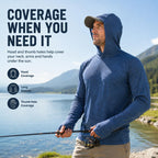 Oygsieg Men'S Athletic Hoodies Long Sleeve Fishing Shirts For Men Upf 50+ Spf Uv Sun Protection Shirts Rash Guards