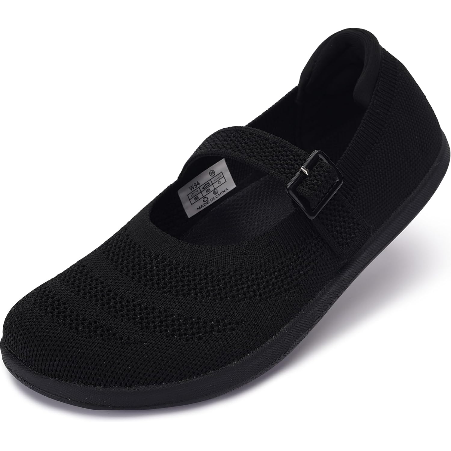 Whitin Women'S Barefoot Mary Jane Flats + Wide Toe Box + Zero Drop Sole + Adjustable Straps