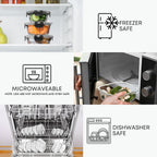 Razab 30 Pc Glass Food Storage Containers With Lids - Reusable Glass Meal Prep Containers For Lunch And Leftovers - Airtight & Leakproof Snap Locking Lids - Oven, Freezer, Microwave, Dishwasher Safe