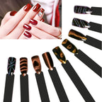 Magnet Nail Art Polish Tool Set, Cat Eye Gel Polish 3D Gel Cat Eye Plastic Tool-Suitable for DIY 3d Magnetic, Salon, Studio or Home 8 Piece