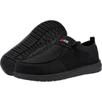 Larnmern Steel Toe Loafers Women Lightweight Comfortable Slip On Walking Casual Flats Sneakers Work Safety Shoes