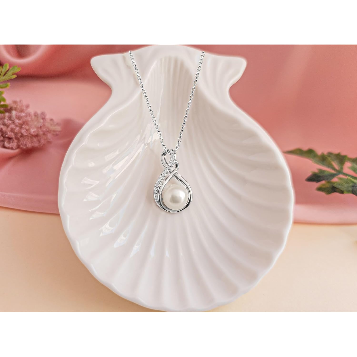 Gifts For Wife Wedding Anniversary - Mothers day gifts - AAA+ Real Pearl Necklaces For Women (18k Gold Plating 925 Sterling Silver) Mothers day necklace ideas Birthday Freshwater Pearl Necklace