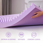 Sinweek 2 Inch Egg Crate Memory Foam Mattress Topper Twin Size, Soft Mattress Pad For Back Pain Relief, Bed Topper, Certipur-Us Certified