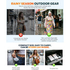 Disposable Rain Ponchos, 6Pk/9Pk Family Pack For Adults, Emergency Raincoat With Drawstring Hood For Travel Camping
