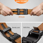 Men Belt 2 Pack, Leather Ratchet Belt Easy Click Slide For Men 1 3/8",Cut For Fit