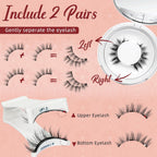 Higu Clace Magnetic Eyelashes With Applicator Soft Magnetic Lashes Natural Look Wispy Magnet Lashes Easy To Wear And Remove(Djcx-I03)