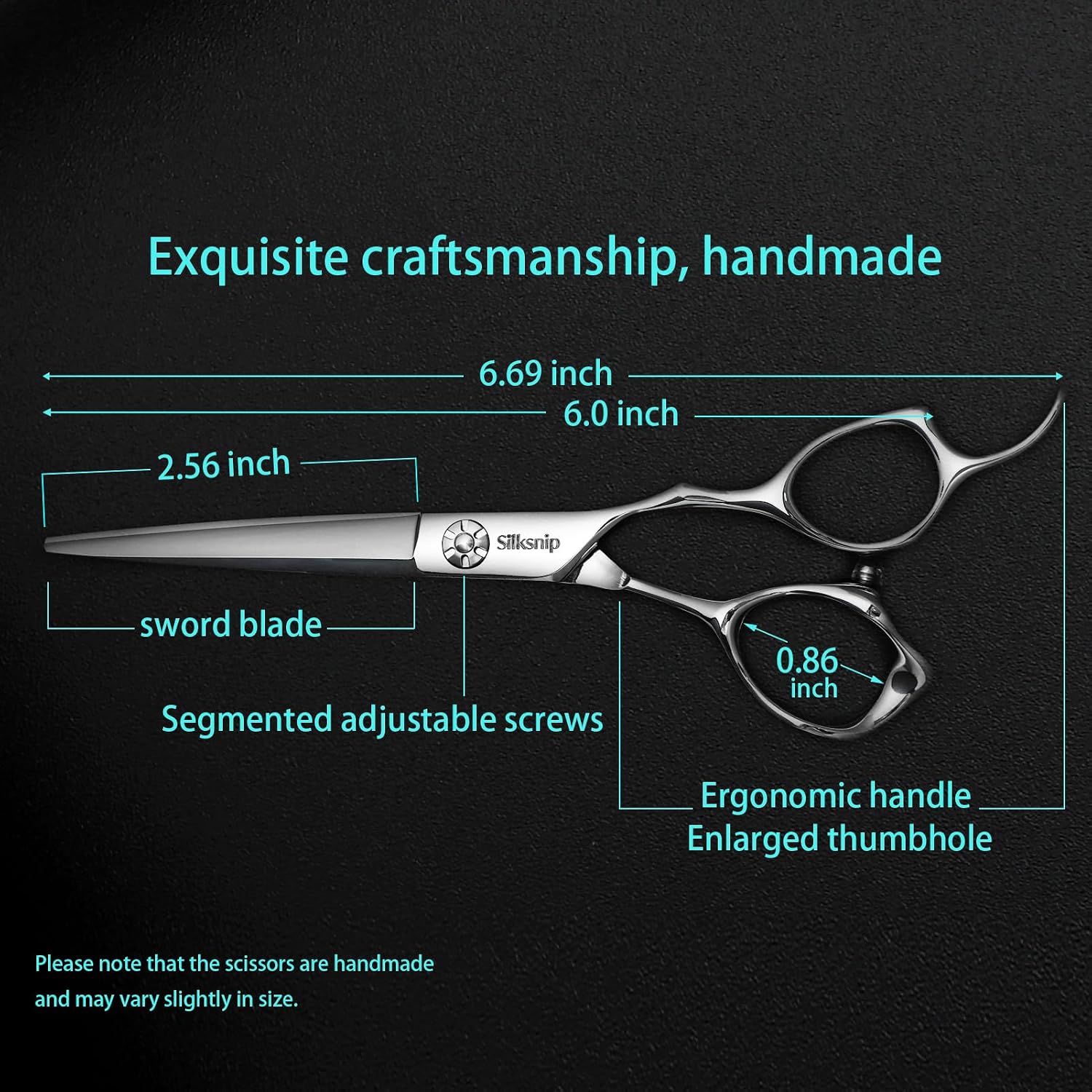 Hair Cutting Scissors Professional Barber Shears, Hairdresser Scissor Made Of Stainless Steel For Hairdressing Salon And Home Use Extremely Very Sharp Ergonomic Design